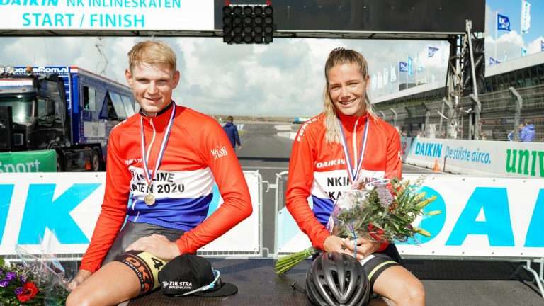Harink en Kamminga winnen Daikin NK Inlineskaten Marathon