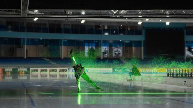 Meetsysteem met laserstralen en heliumbellen helpen topschaatsers in jacht op goud