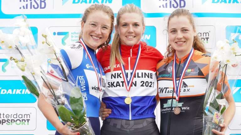 Elisa Dul nationaal kampioene marathon inlineskaten; geen winnaar bij mannen na onweer