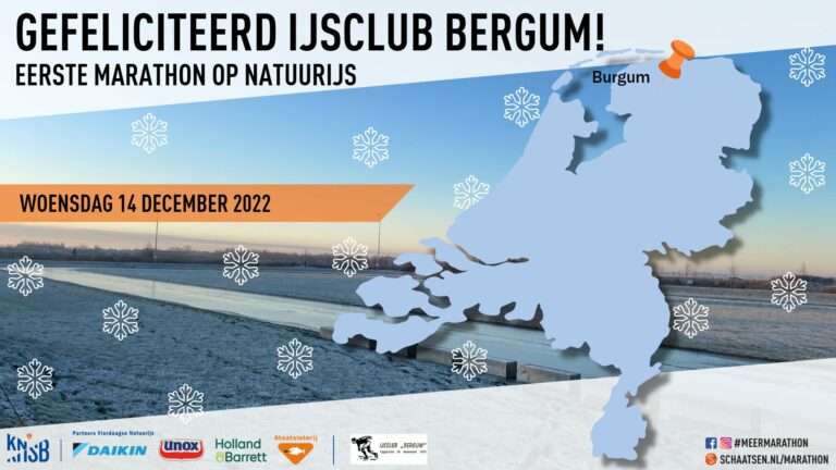 Burgum wint de strijd om eerste marathon op natuurijs, nummer 2 in Noordlaren