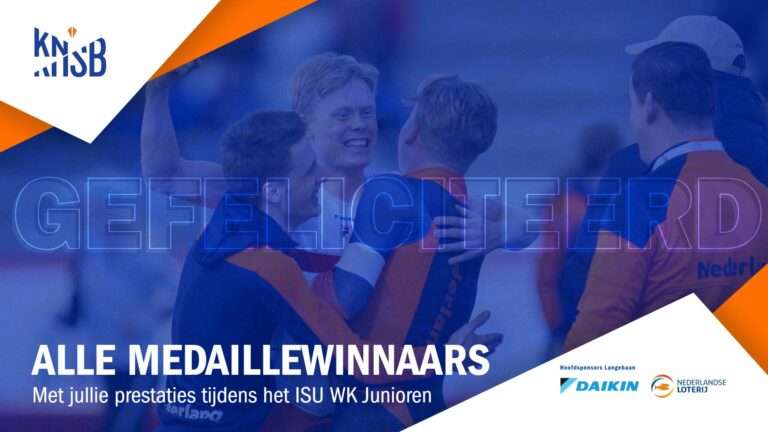 Felicitatie junioren langebaanschaatsers