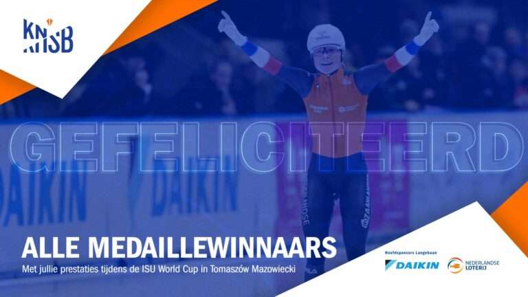 Felicitatie langebaanschaatsers