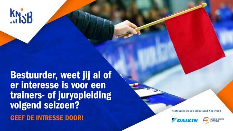 Bestuurder, weet jij al of er interesse is voor een trainers- of juryopleiding volgend seizoen? Geef de interesse hiervoor door!