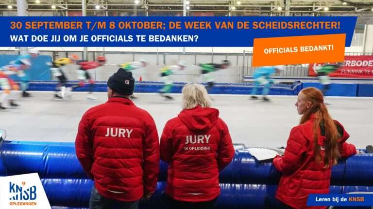 KNSB geeft schouderklop aan de scheidsrechter