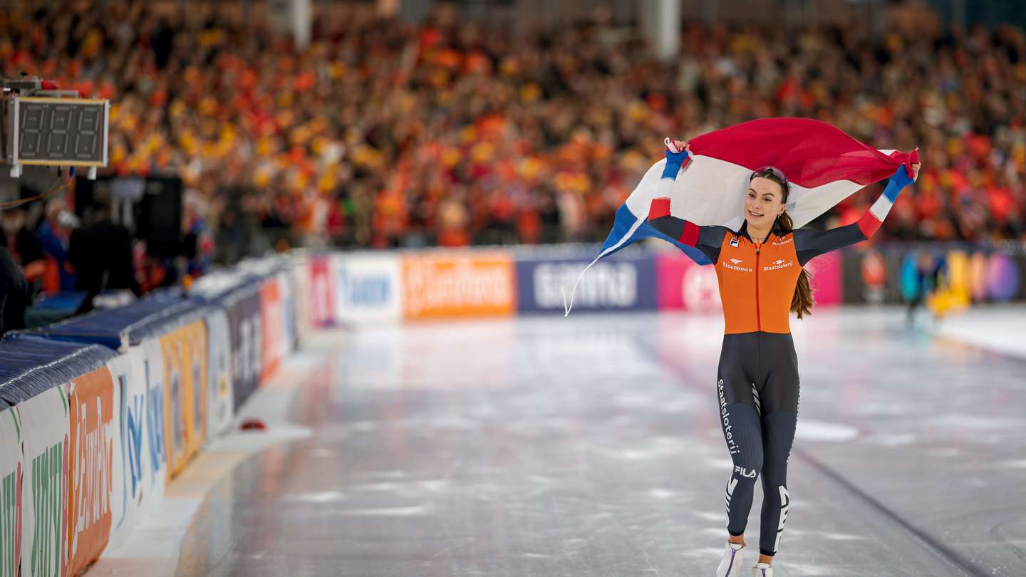 Femke Kok - wereldkampioen sprint 2026 - Foto Menno van der Veen