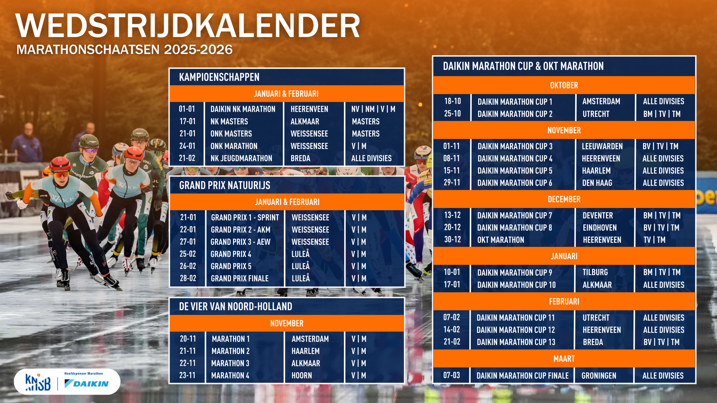 Wedstrijdkalender Marathon 2025-2026 (versie Juli 2025)